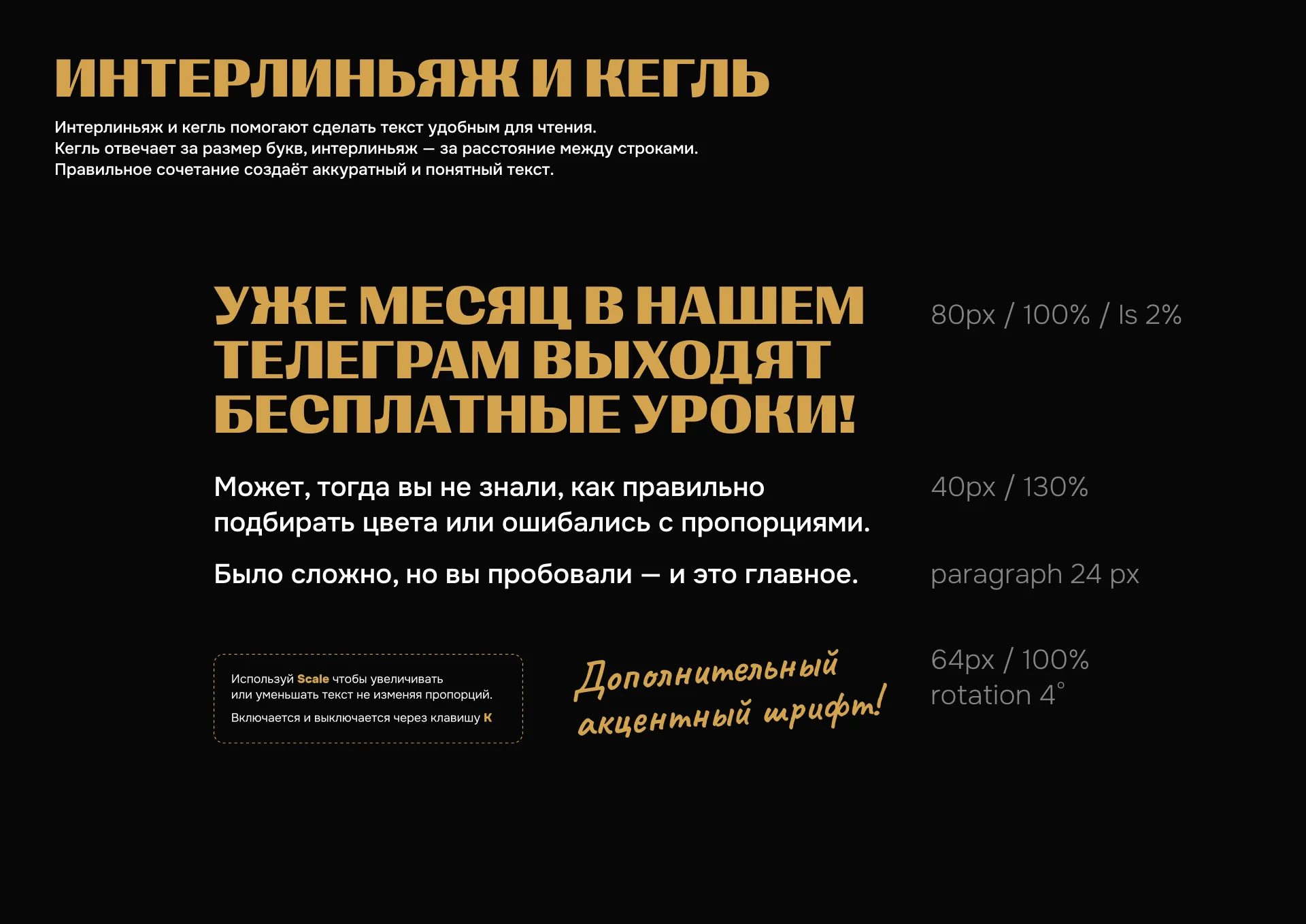 Интерлиньяж и кегль